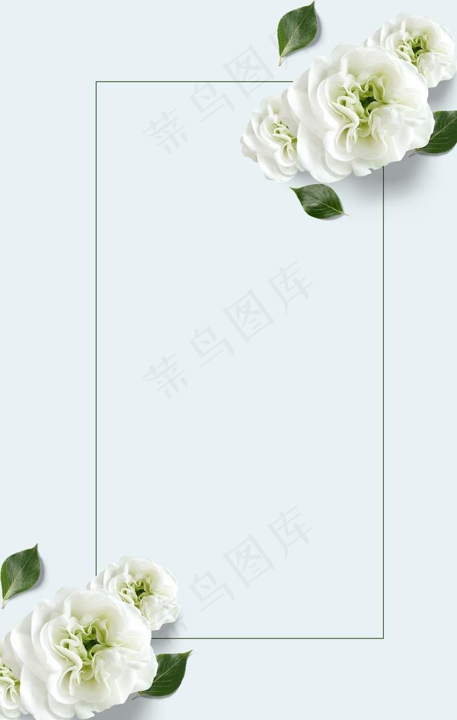 栀子花背景图片psd模版下载
