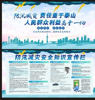 防汛减灾展板图片