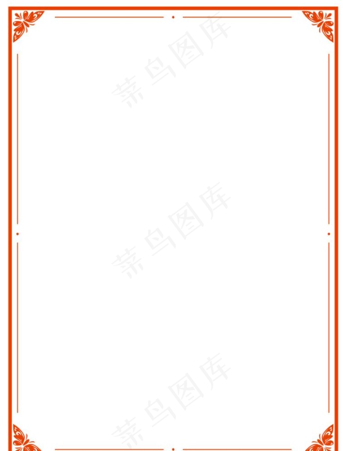 蝴蝶菜单边框图片cdr矢量模版下载