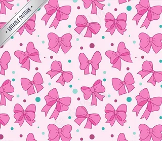 粉红色蝴蝶结图案图片