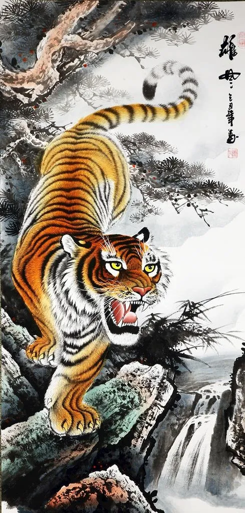 下山虎   风景山水猛虎图片