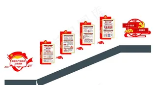 党建楼梯设计图片