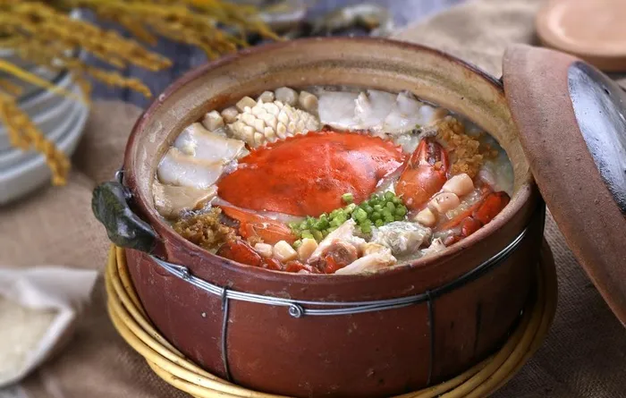 干贝鲍鱼蟹粥图片