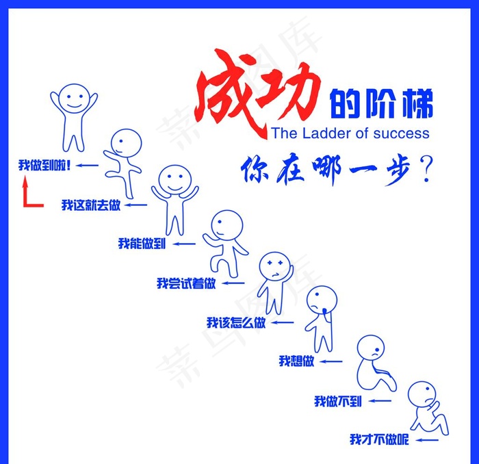 成功的阶梯 企业文化图片psd模版下载