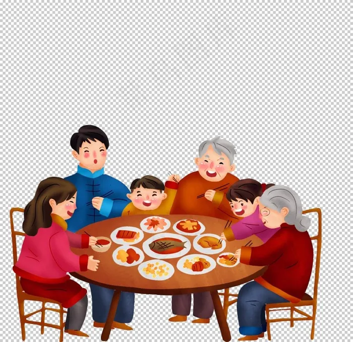 团圆年夜饭图片