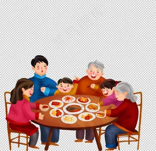 团圆年夜饭图片