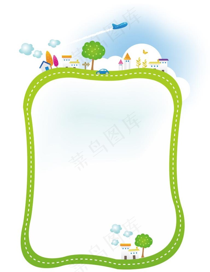 矢量卡通边框模版图片