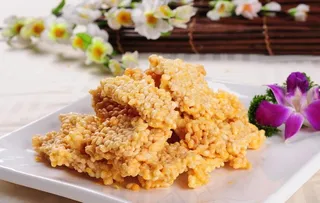 咸蛋黄锅巴图片