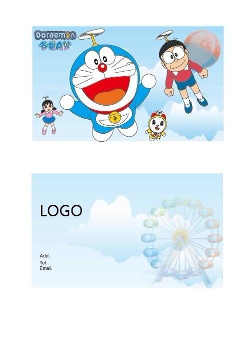 多啦A梦卡通名片图片