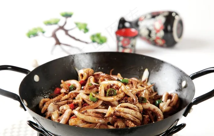 干锅鱿鱼须图片