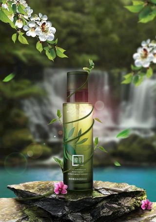 绿色化妆品图片