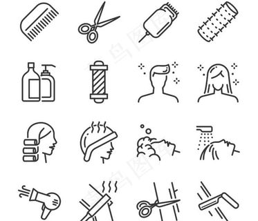 矢量美发标志图片