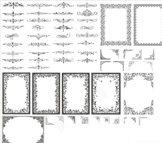 欧式花纹边框素材图片