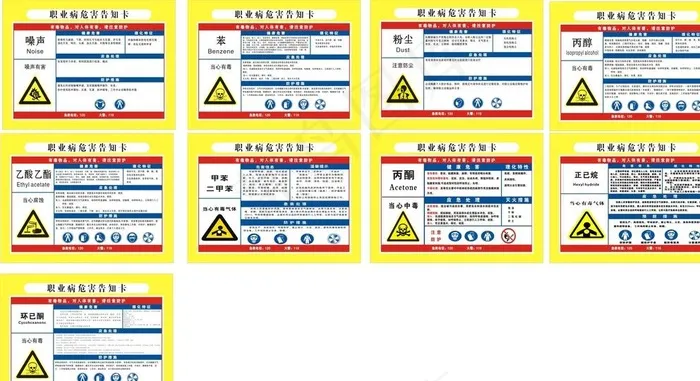 职业病危害告知卡图片cdr矢量模版下载