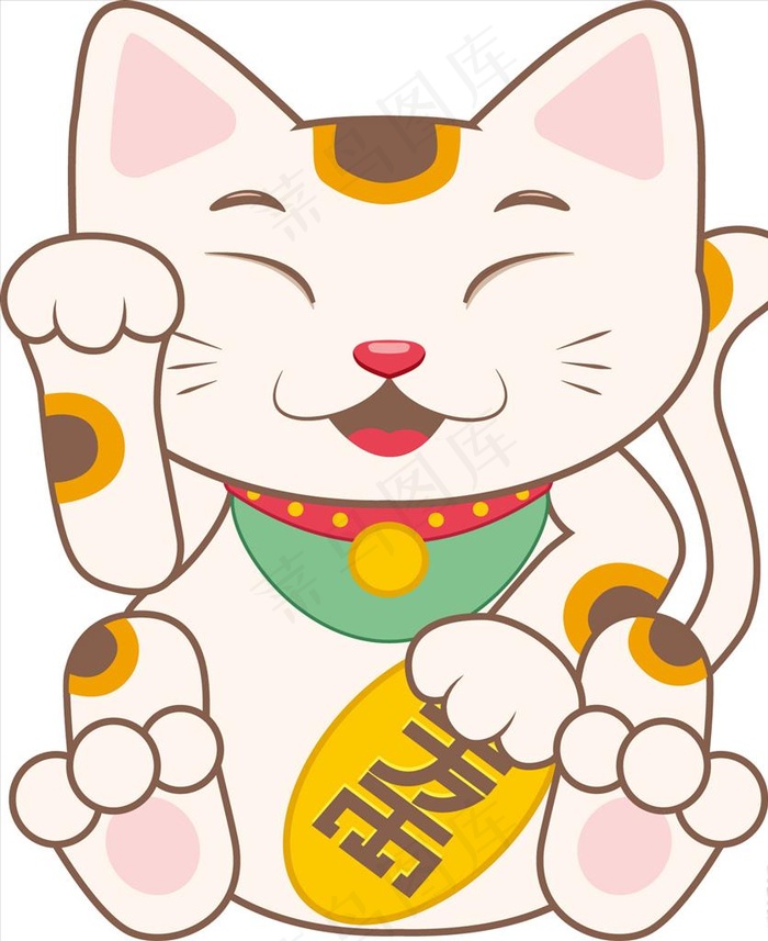 招财猫图片eps,ai矢量模版下载