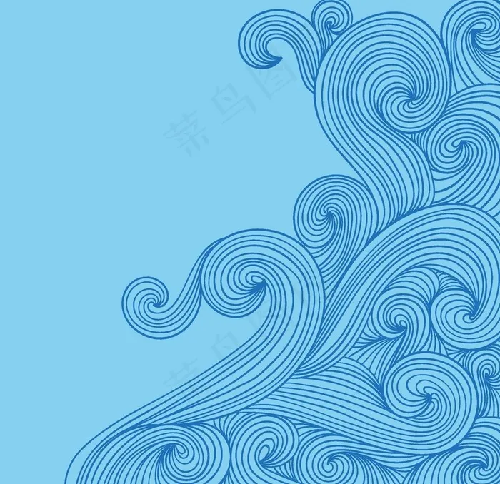 浪花图片ai矢量模版下载