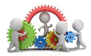 3D小人商务团队图片
