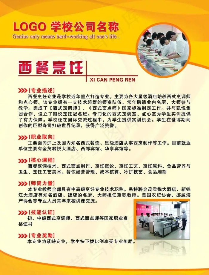 西餐烹饪宣传板图片(2480X3366(DPI:300))psd模版下载