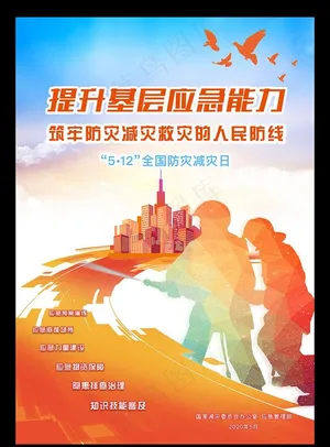 2020年全国防灾减灾日海报图片