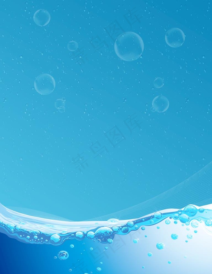 蓝色水珠背景图片