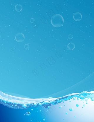 蓝色水珠背景图片
