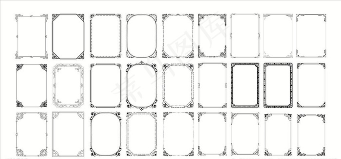 边框图片cdr矢量模版下载