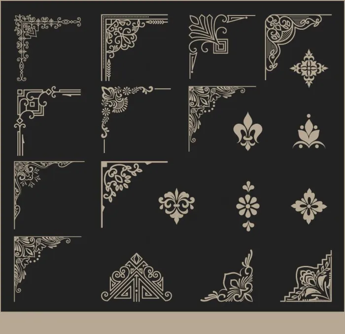 欧式花纹边框图片ai矢量模版下载