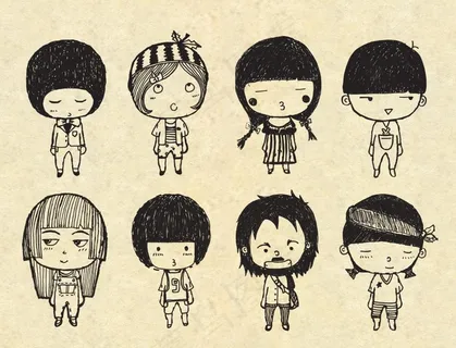 手绘小人图片