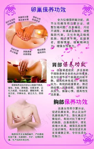卵巢保养 胸部保养  肾部保养图片