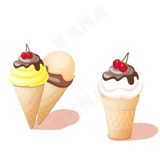 樱桃冰激凌图片