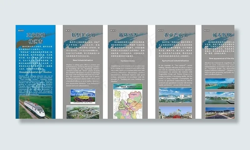 两型社会易拉宝株洲篇图片(5000X2000)cdr矢量模版下载