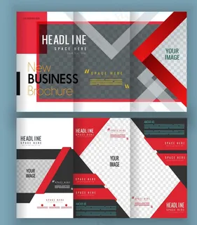 商务三折页图片