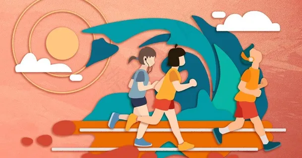 运动健身跑步人物插画素材图片