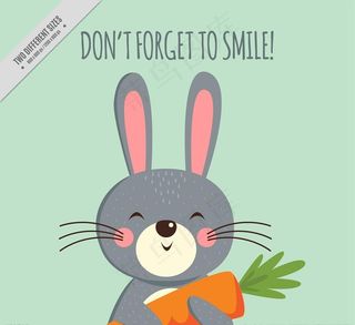 抱胡萝卜的兔子图片