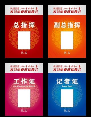 辛卯年春节电视联欢晚会证件图片