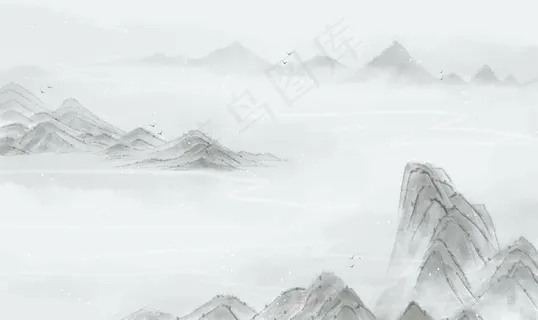 山水国风古风背景海报素材图片 山水国风古风背景海报素材图片