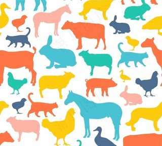 动物剪影图案图片
