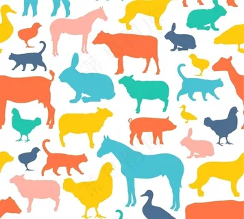 动物剪影图案图片 动物剪影图案图片