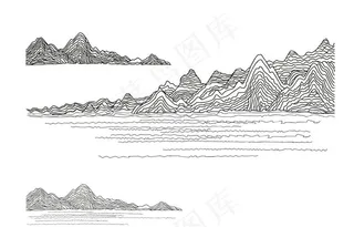 矢量山图片