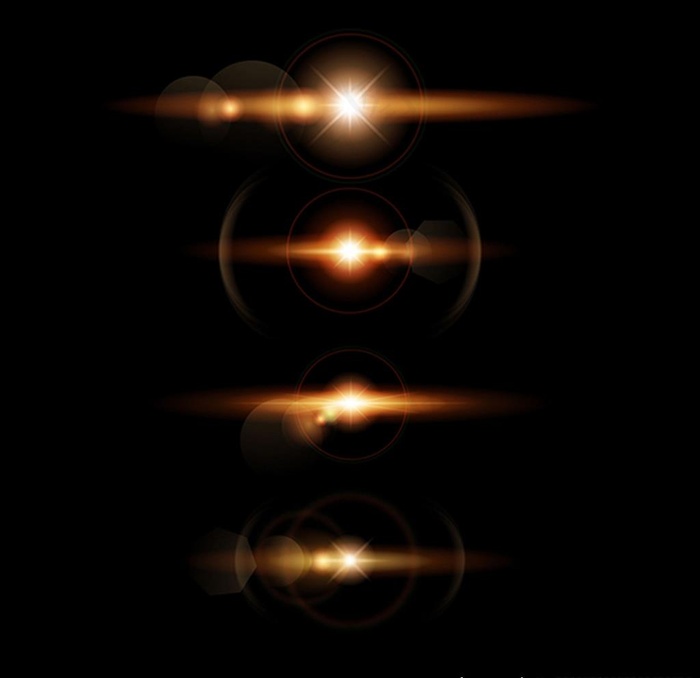 金色光晕元素集合图片