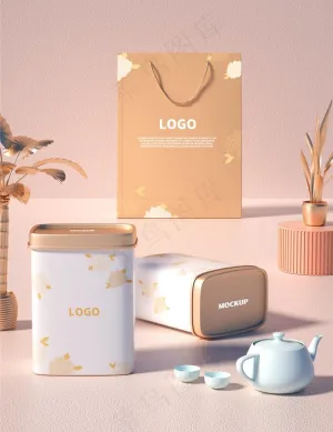 茶叶罐样机图片