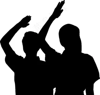 少先队剪影图片