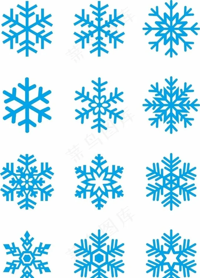 雪花图片cdr矢量模版下载