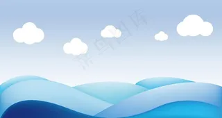 卡通天空海洋图片