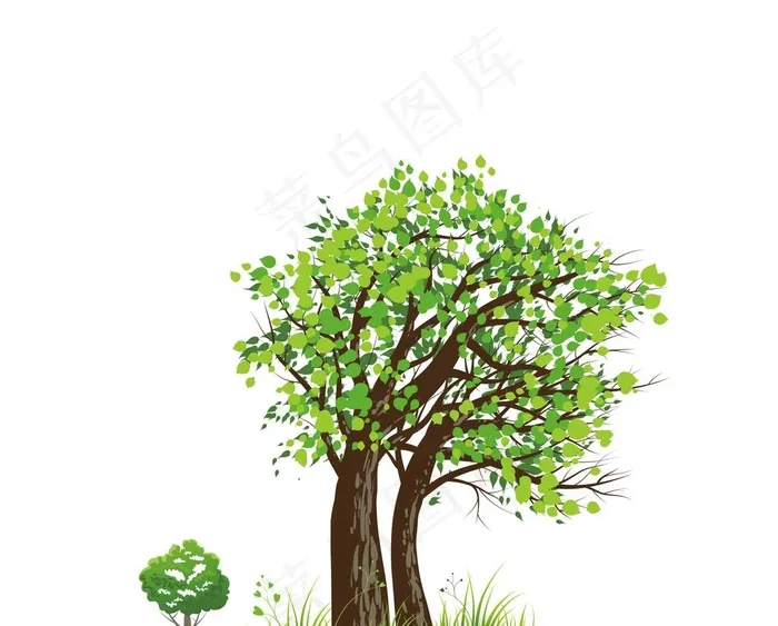 卡通树图片psd模版下载