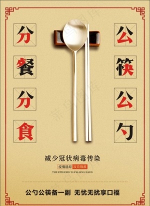 公筷公勺宣传海报图片
