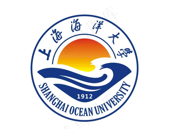 上海海洋大学校徽logo图片psd模版下载