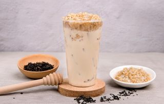 燕麦奶茶图片