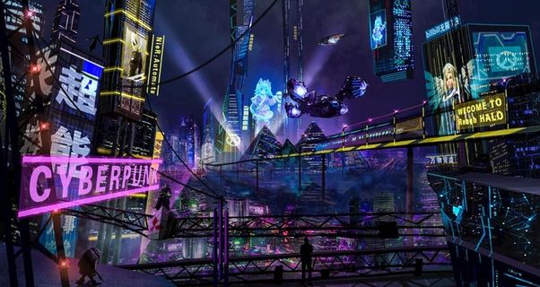 赛博朋克 游戏彩蛋科幻海报图片