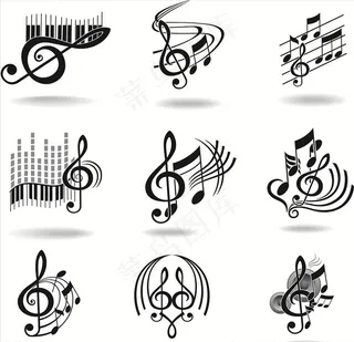 矢量音乐音符素材图片
